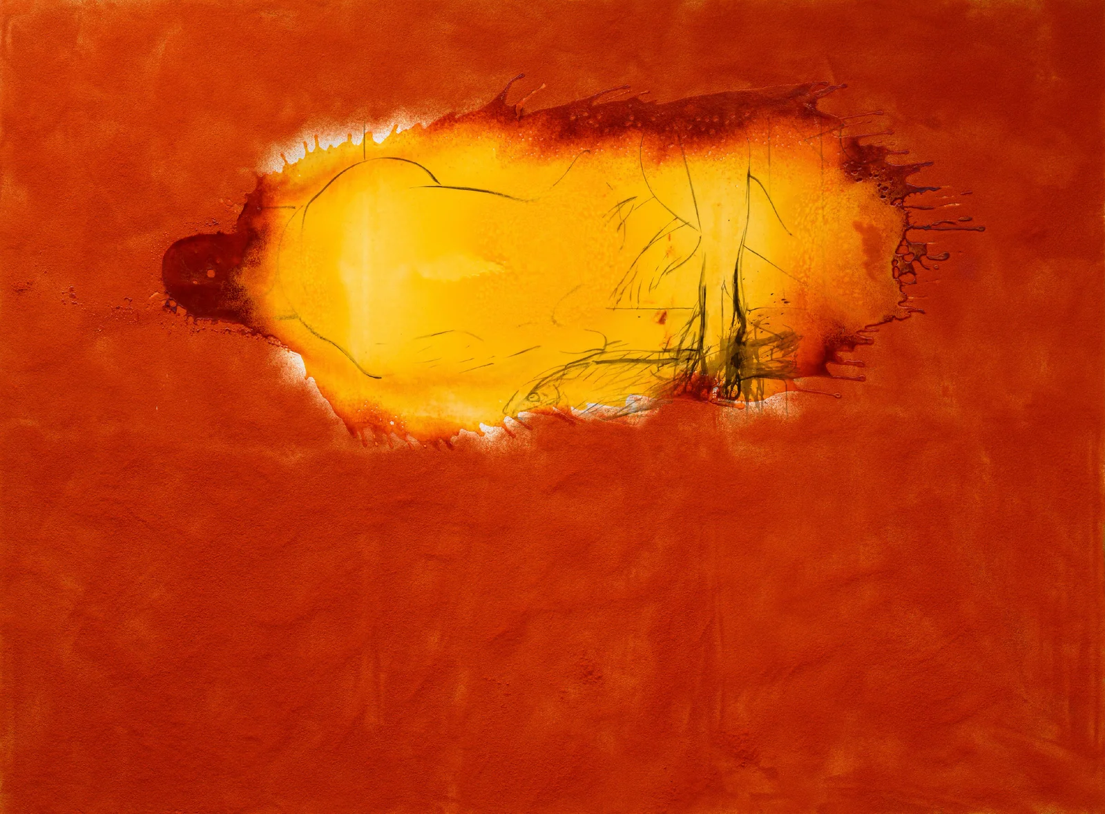 Karen Ohanyan, Untitlled 2, Red Triptych, 2026
