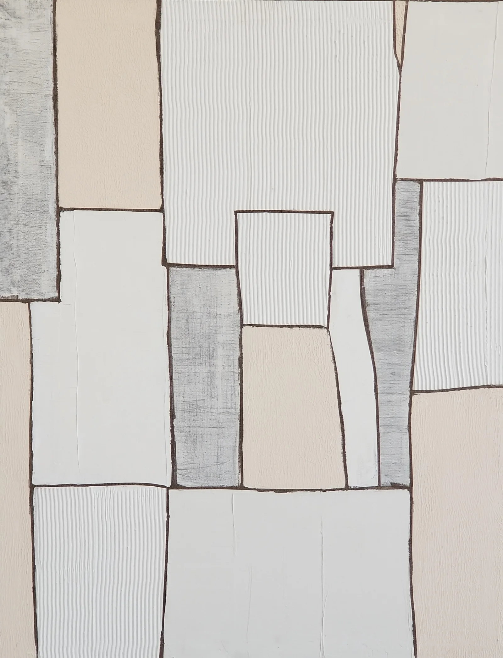 Floated West, 2021 — Plaster on Burlap 24" x 31"