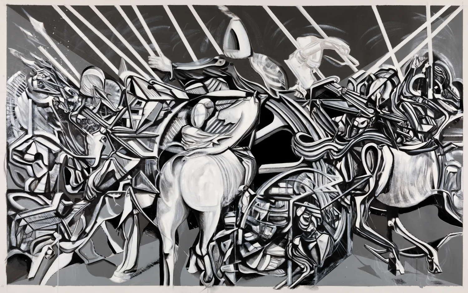 End of Empire, 2022 — Acrylic and oil on canvas 78" x 48“