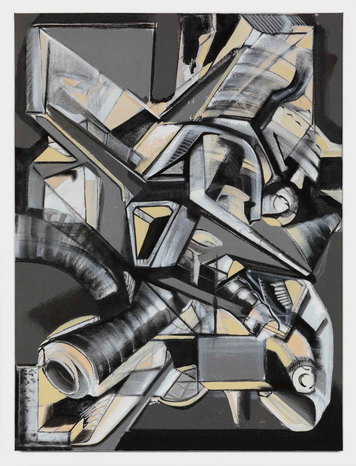 Untitled, 2023 — Acrylic, charcoal and oil on canvas 18" x 24“