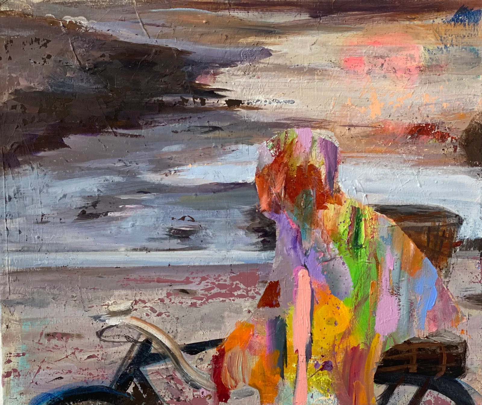 Judith Simonian — Beach Rider, 2020 Acrylic on linen, 20" x 24"