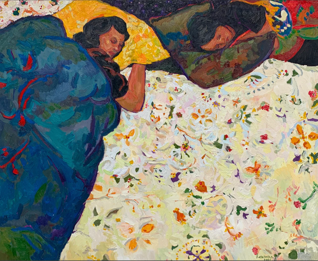 ANAS AL BRAEHE — Untitled , 2021 Oil on canvas, 100 x 120 cm.