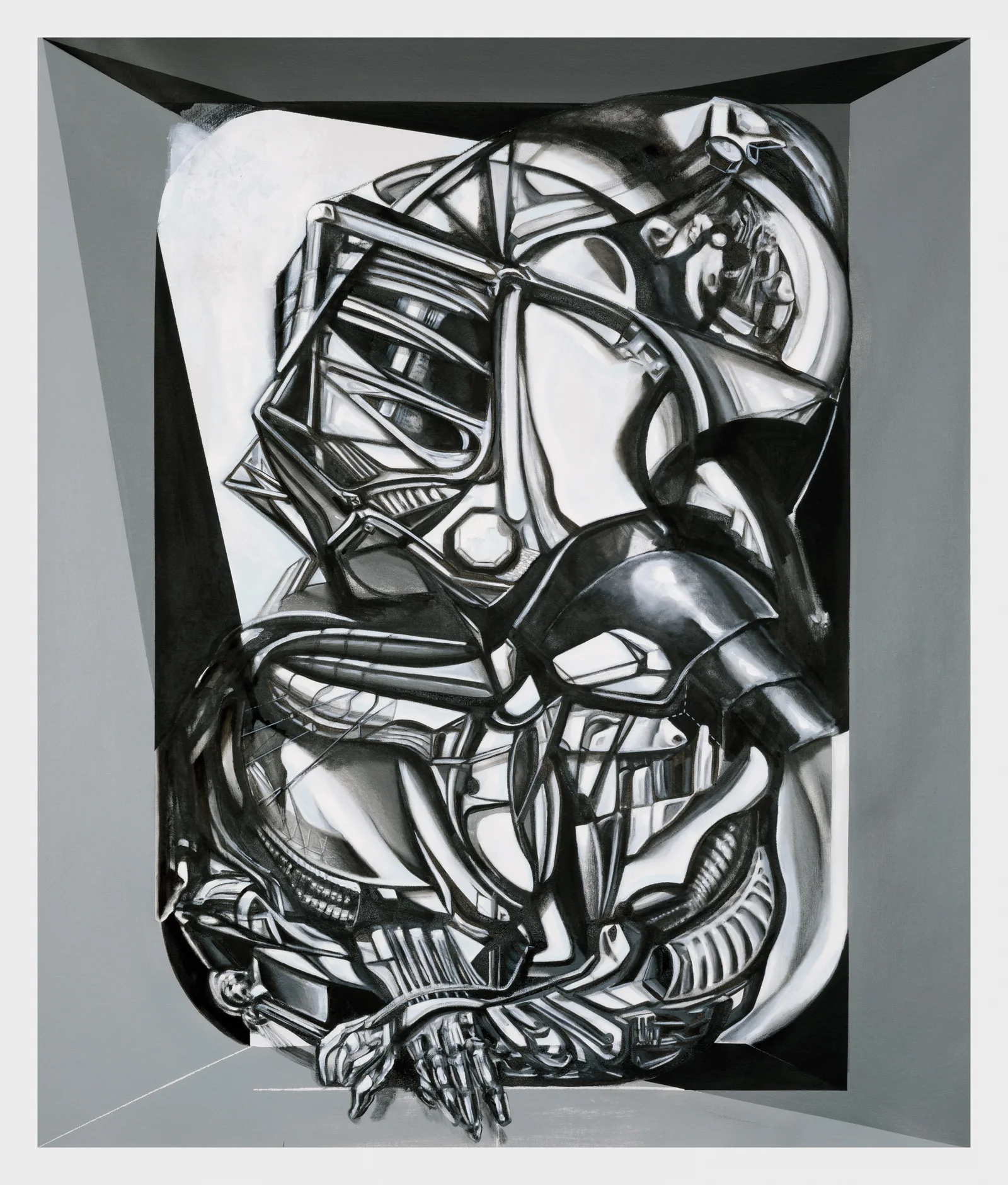 Night of the Black Rose, 2023 — Acrylic and oil on canvas 38" x 45"
