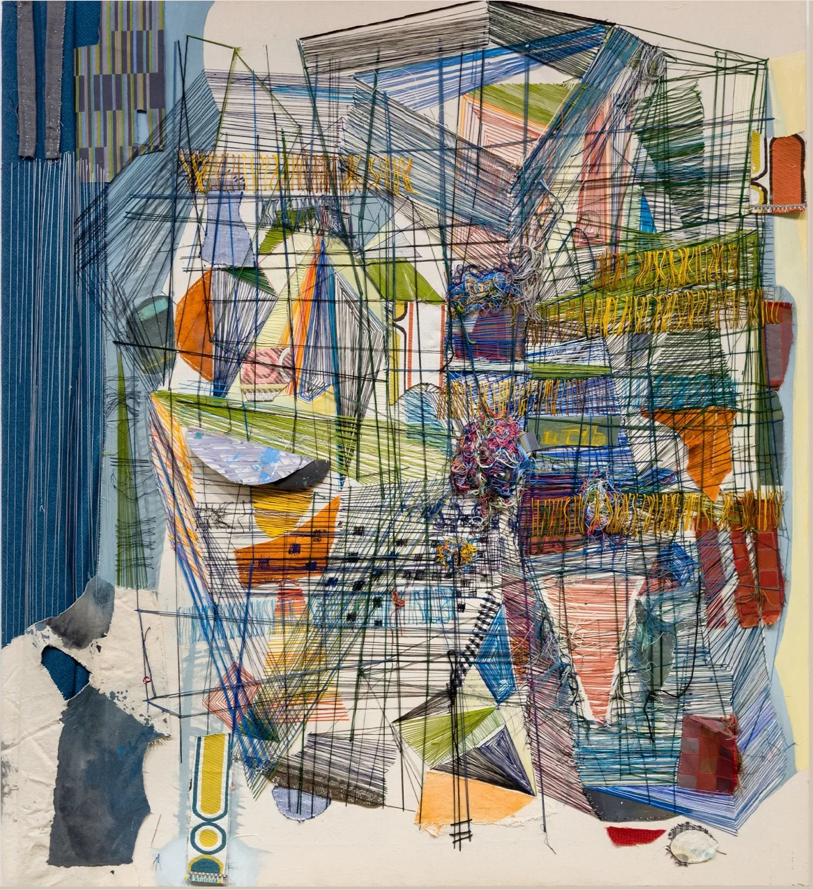 A colorful layered artwork by Eozen Agopian.