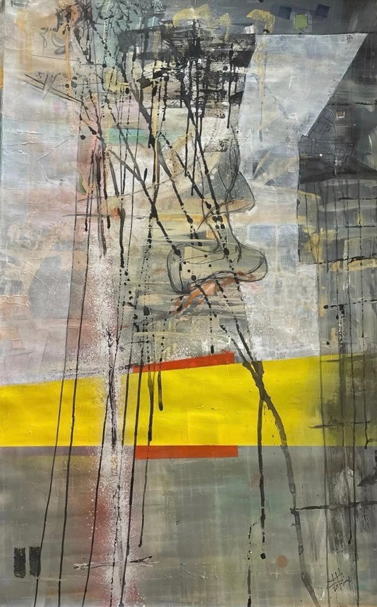 LEE FREDERIX — The Assassination of Lokman Slim, 2020 Mixed media on canvas, 130 x 80 cm.